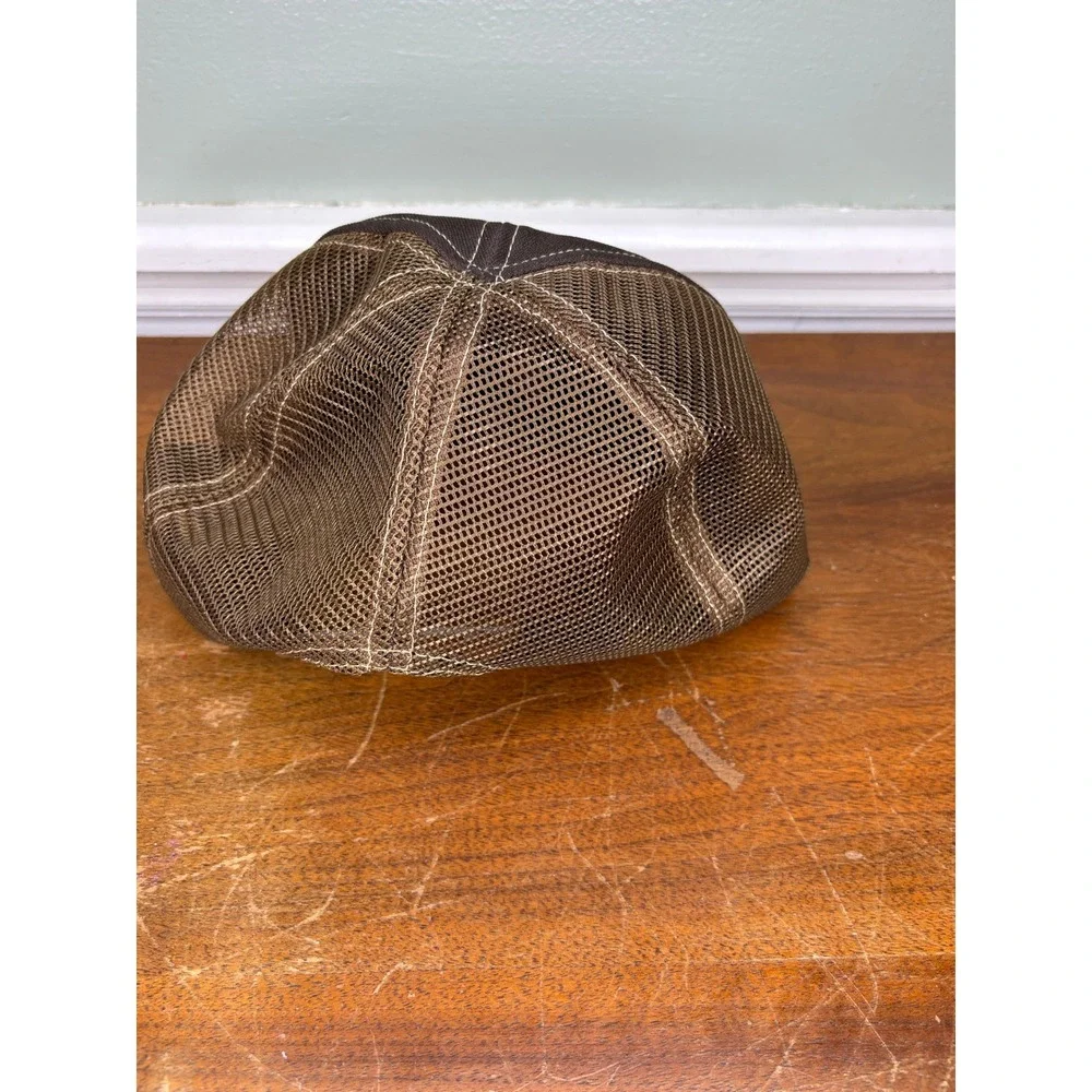 Vintage Grasshopper Lawn & Grounds Equipment Trucker Hat Brown Mesh Snapback Cap